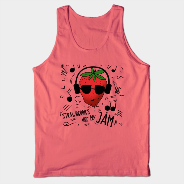 Strawberries Are My Jam Tank Top by CauseForTees